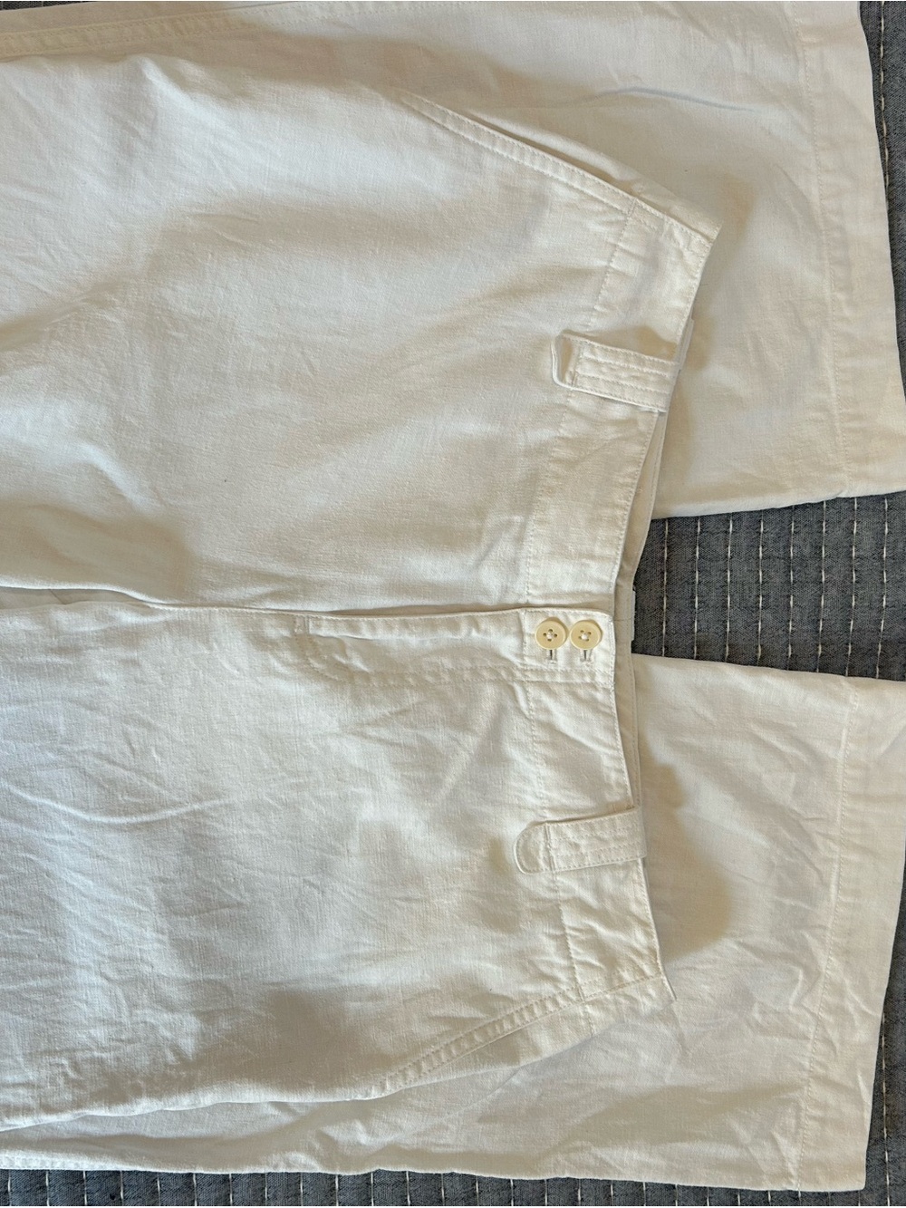 Lauren Ralph Lauren Ivory White/Cream Cotton Linen Chinos